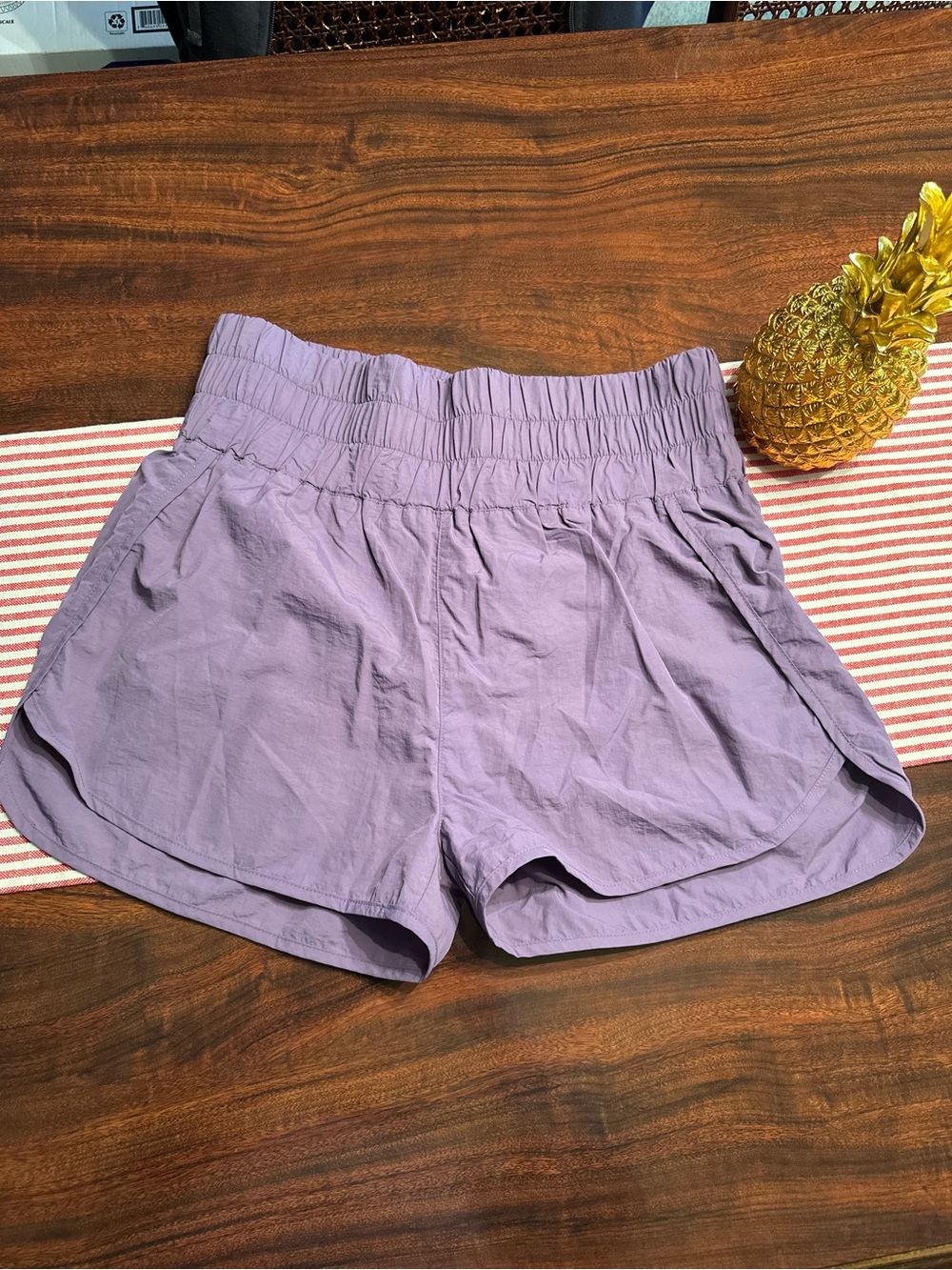 Zenana Windbreaker Smocked Waistband Running Shorts with Built In Panty - NWOT